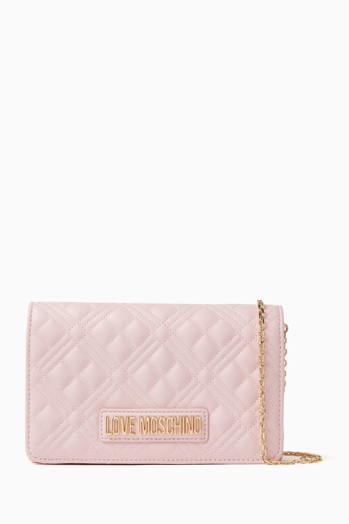 

Smart Daily Crossbody Bag in Quilted Leather, Pink