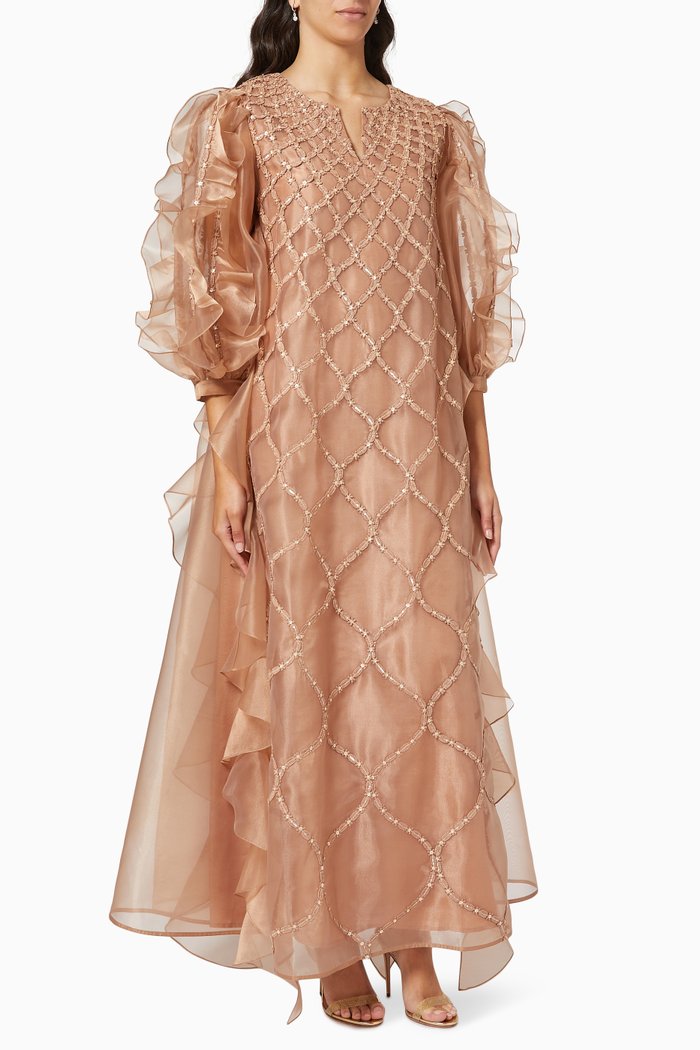 

Felice Embellished Dress in Tulle, Pink