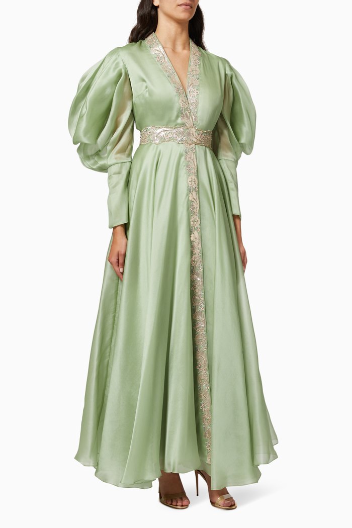 

Ninette-C Maxi Dress in Organza, Green