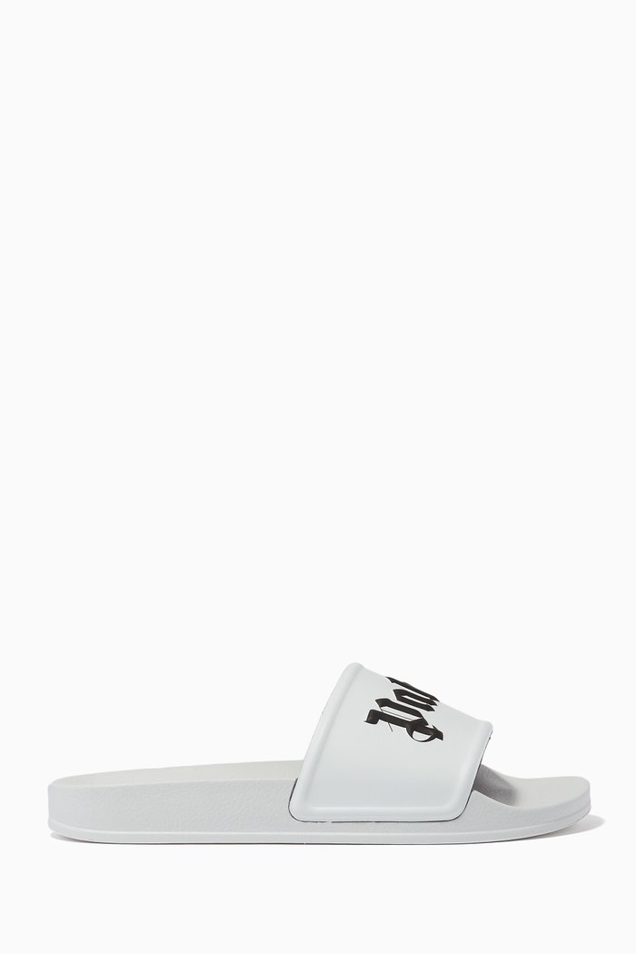 

Logo Pool Slides in Rubber, White