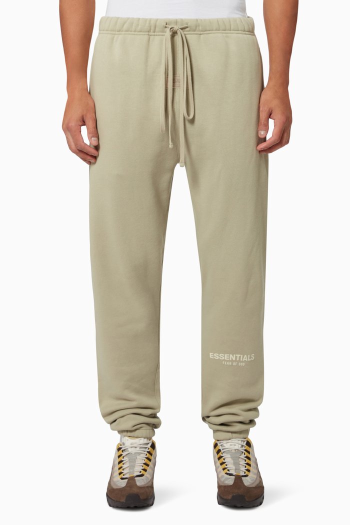 ESSENTIALS Sweatpants in Cotton Jersey, Green