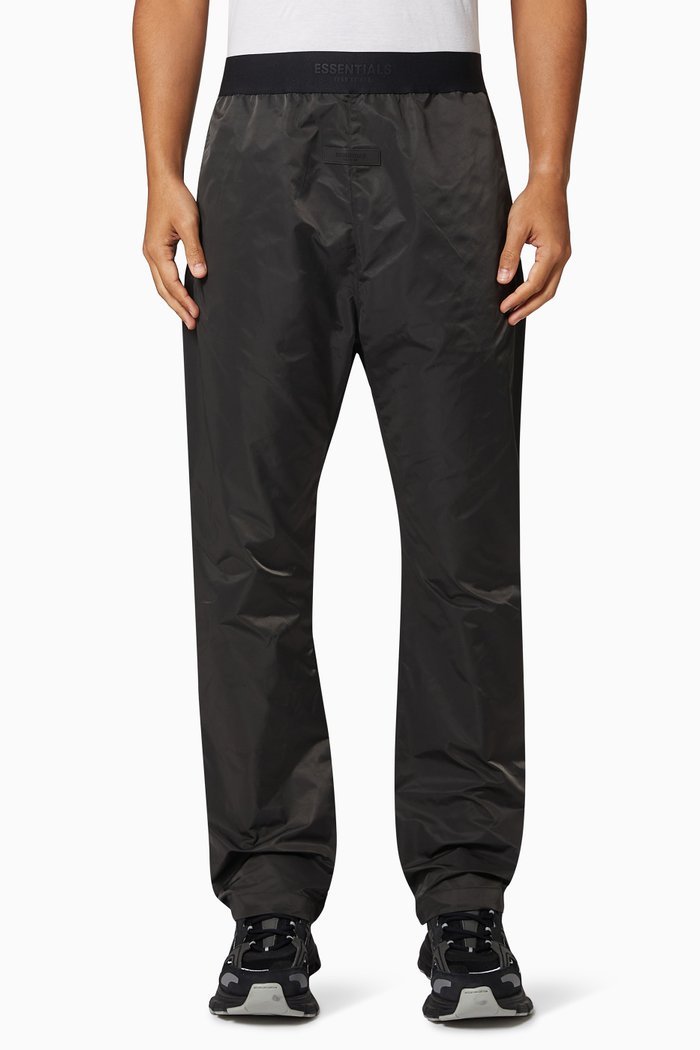 Relaxed Trousers in Iridescent Nylon, Grey
