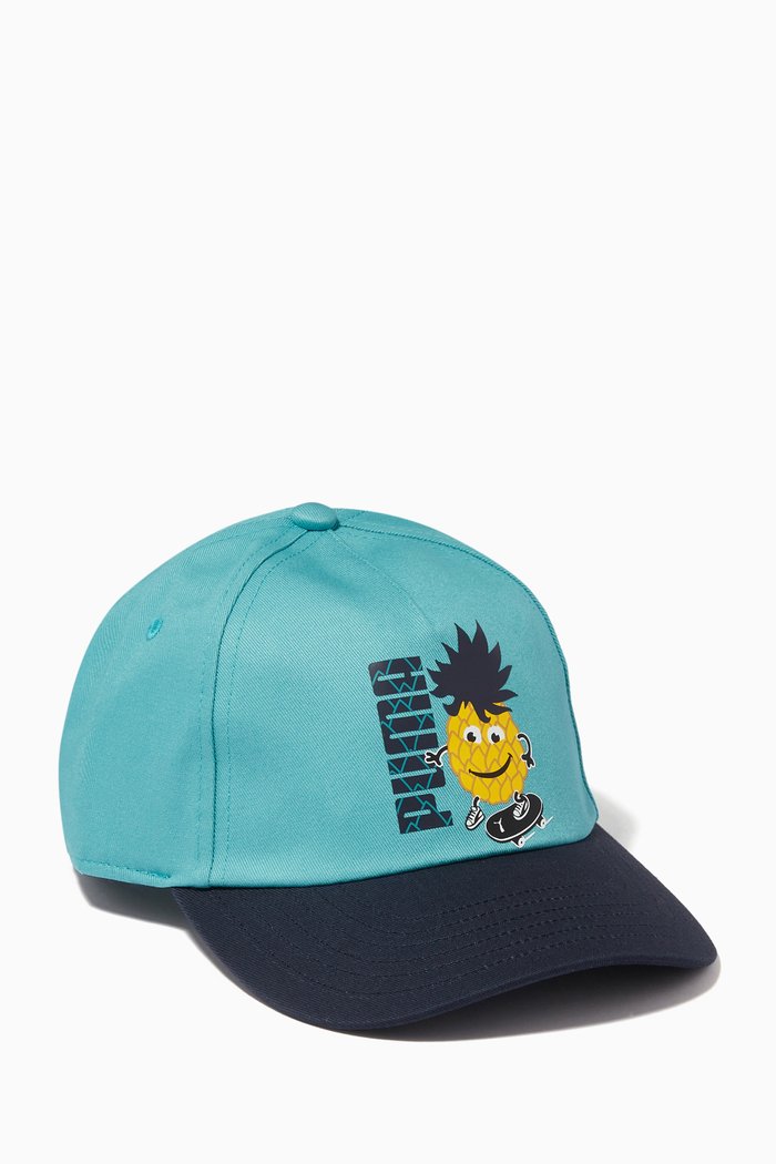 Fruits Baseball Cap in Organic Cotton, Blue