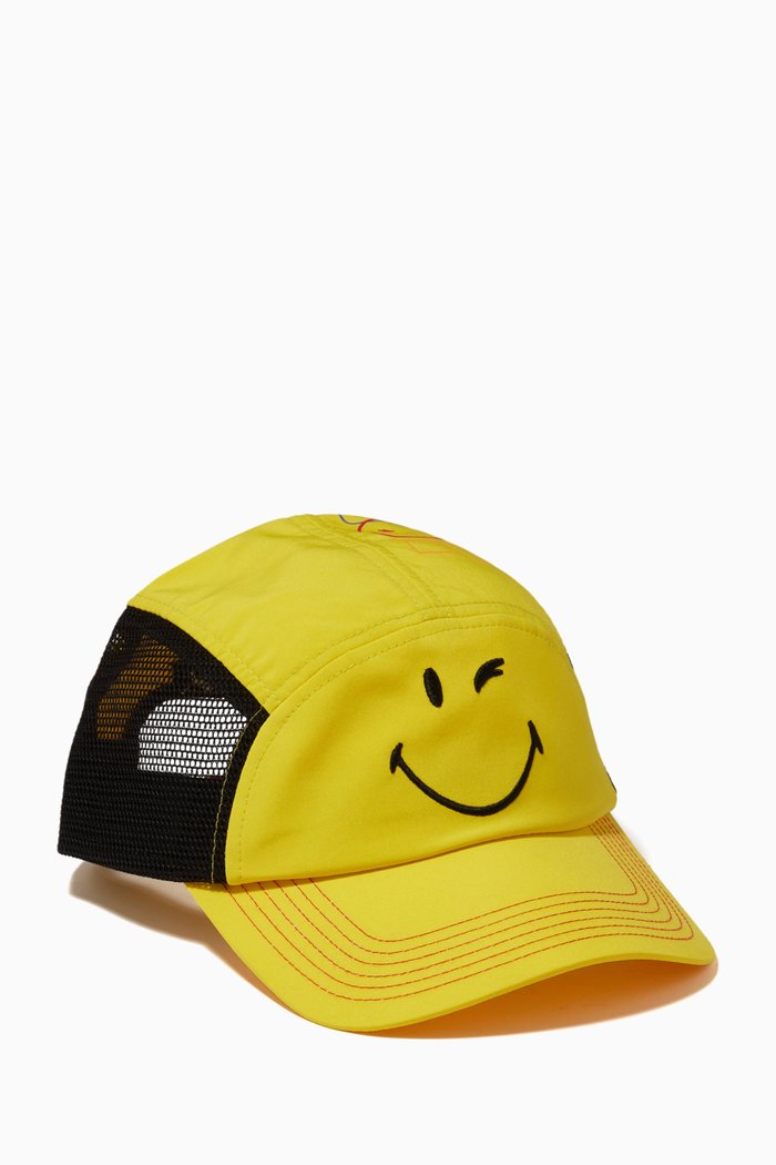 

SMILEY 5 Panel Youth Cap in Recycled Fabric, Yellow