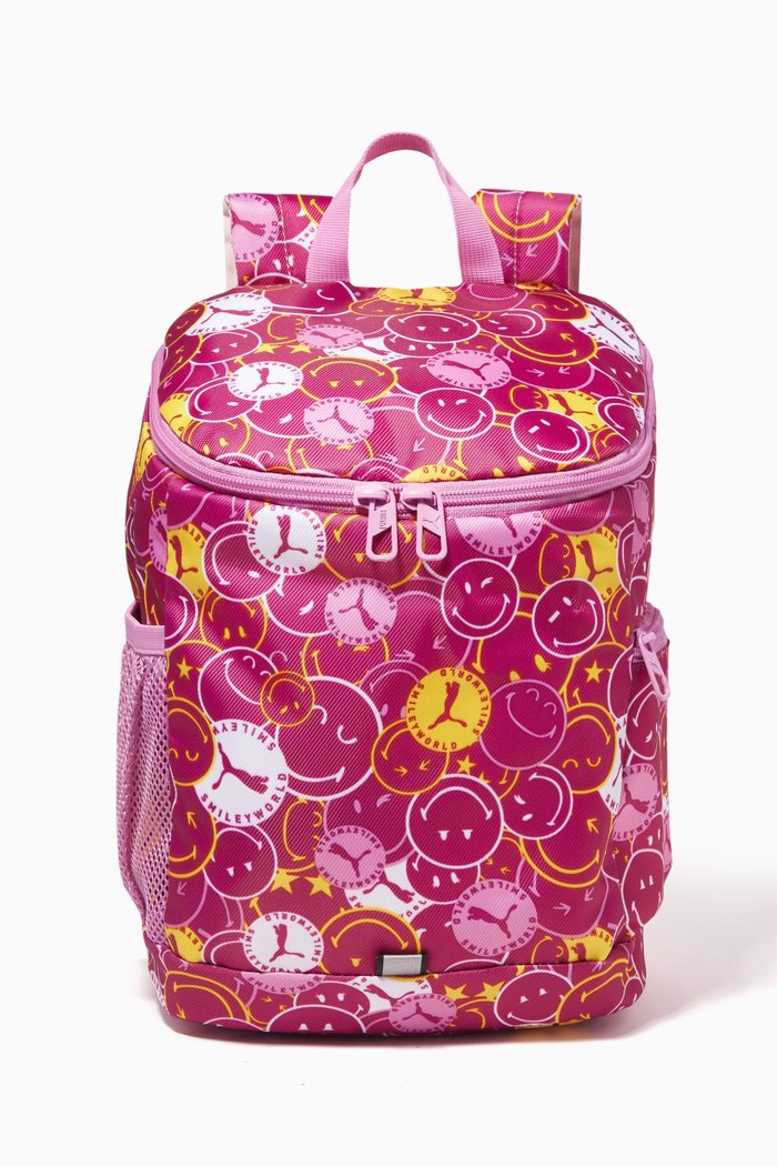 

Printed Backpack in Polyester, Pink