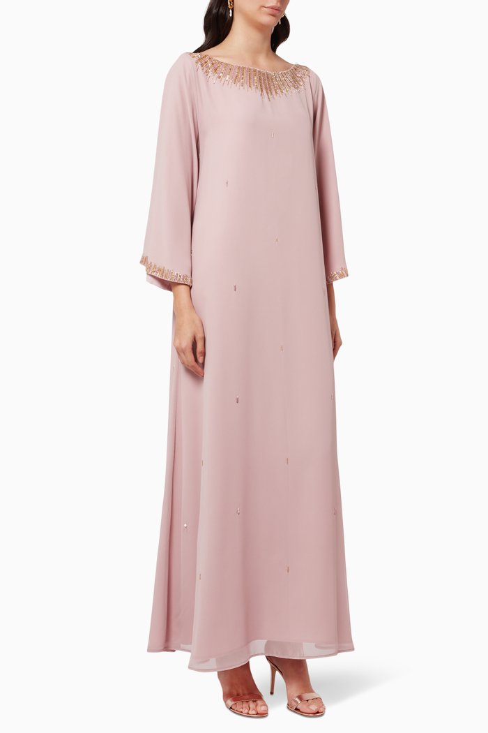 

Sequins Embellishments Kaftan, Pink
