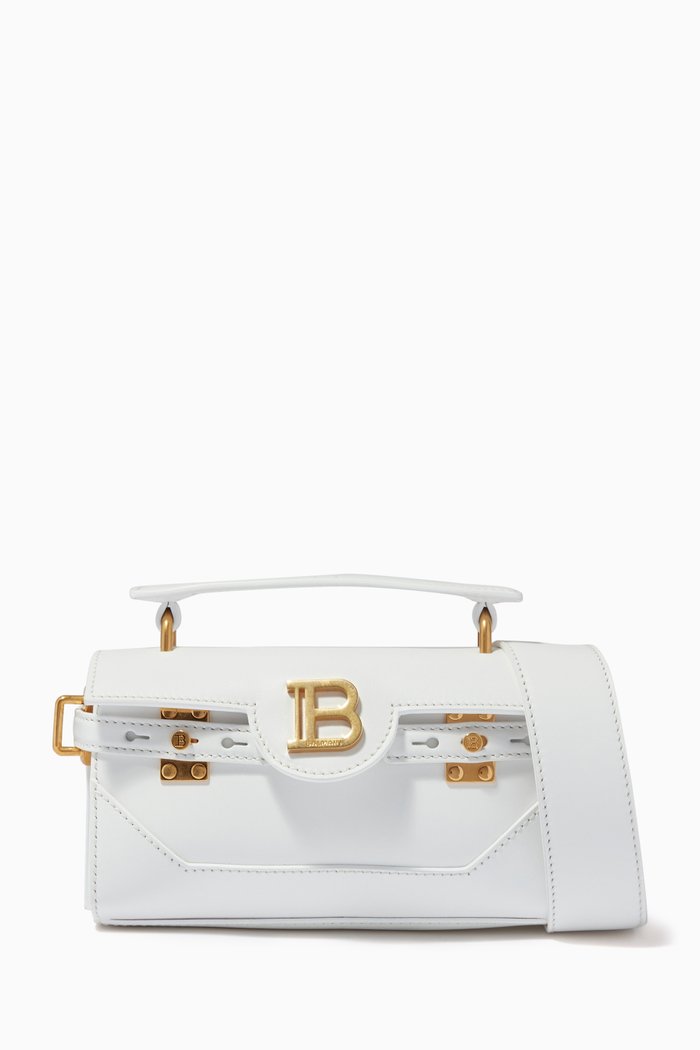 

B-Buzz 19 Baguette Bag in Smooth Leather, White
