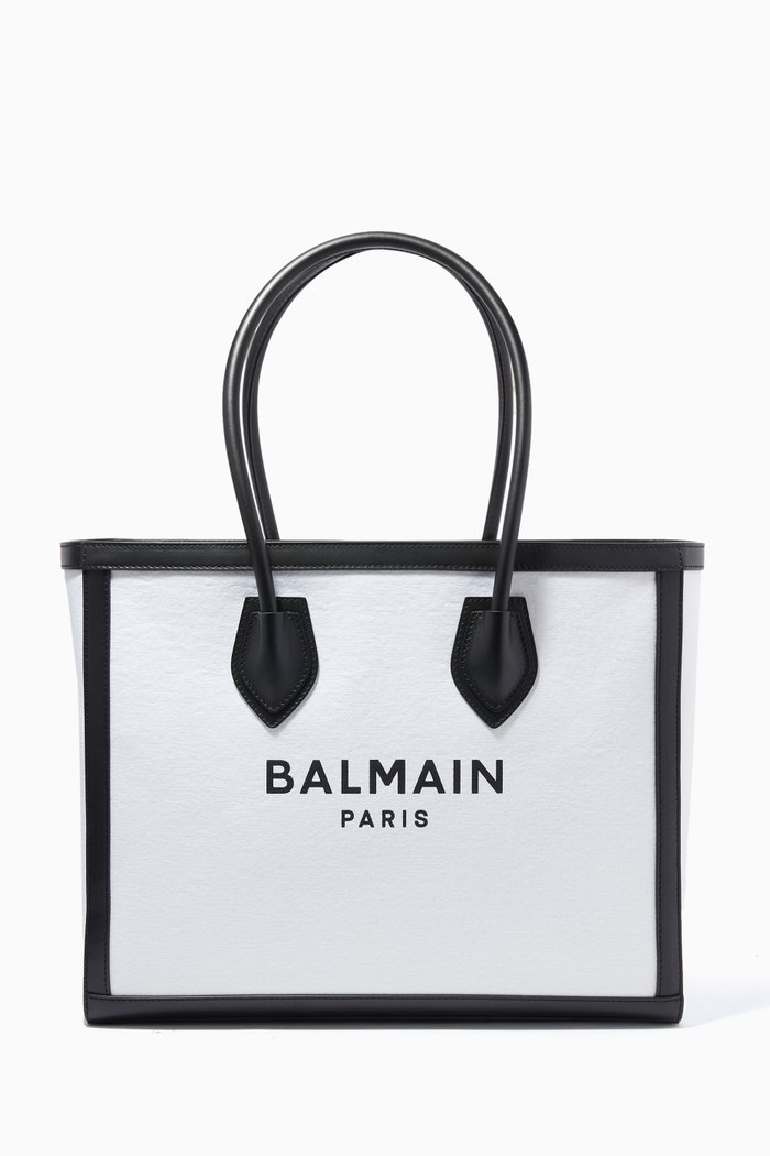 

B-Army 42 Shopper in Canvas & Leather, White