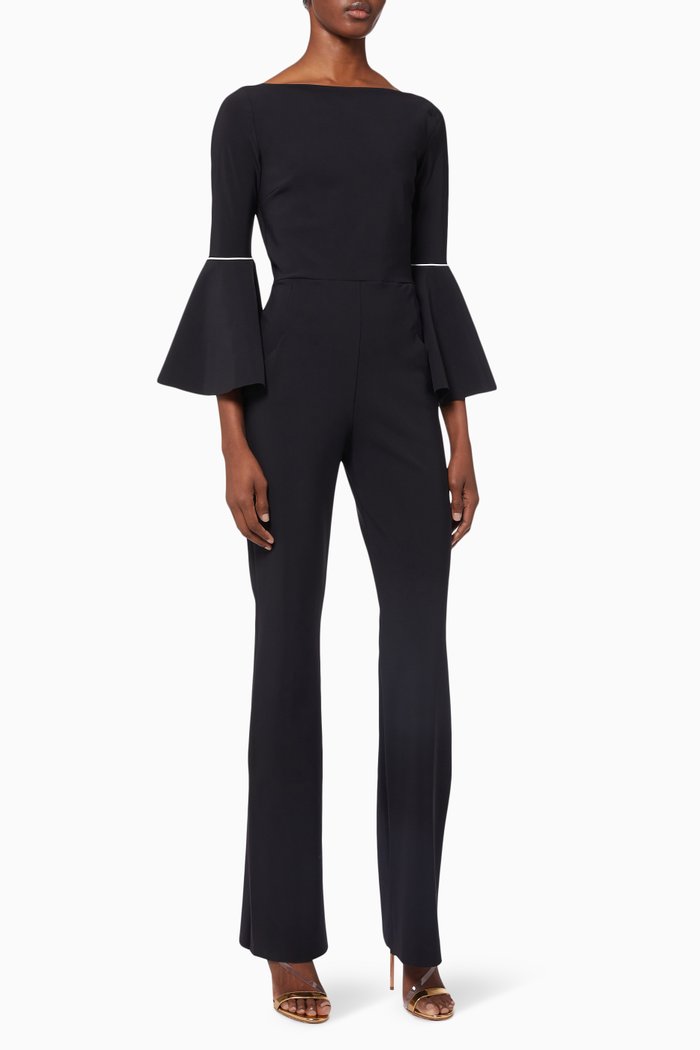 Beybey Jumpsuit in Crepe, Black