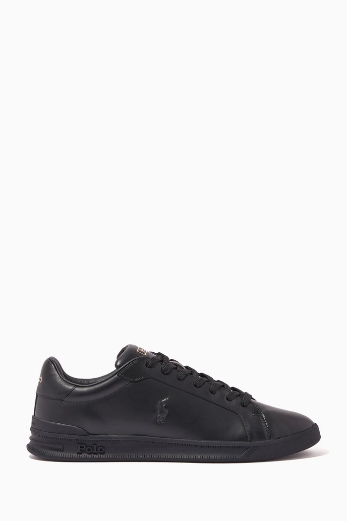 

Heritage Court II Sneakers in Leather, Black