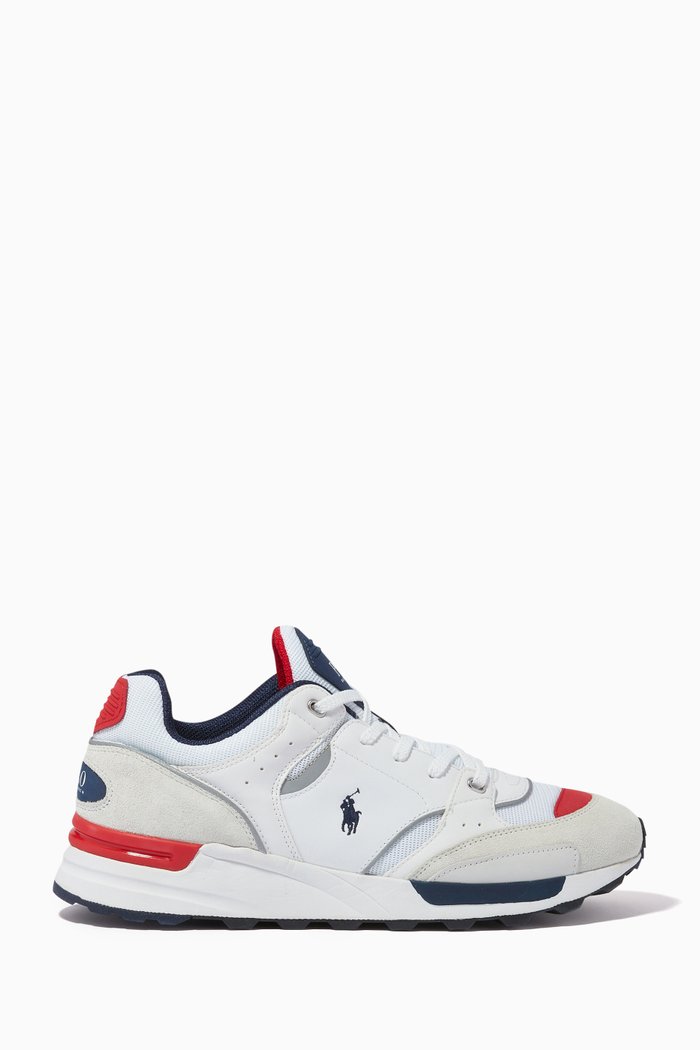 

Trackster 200 Sneakers in Leather & Mesh, Grey