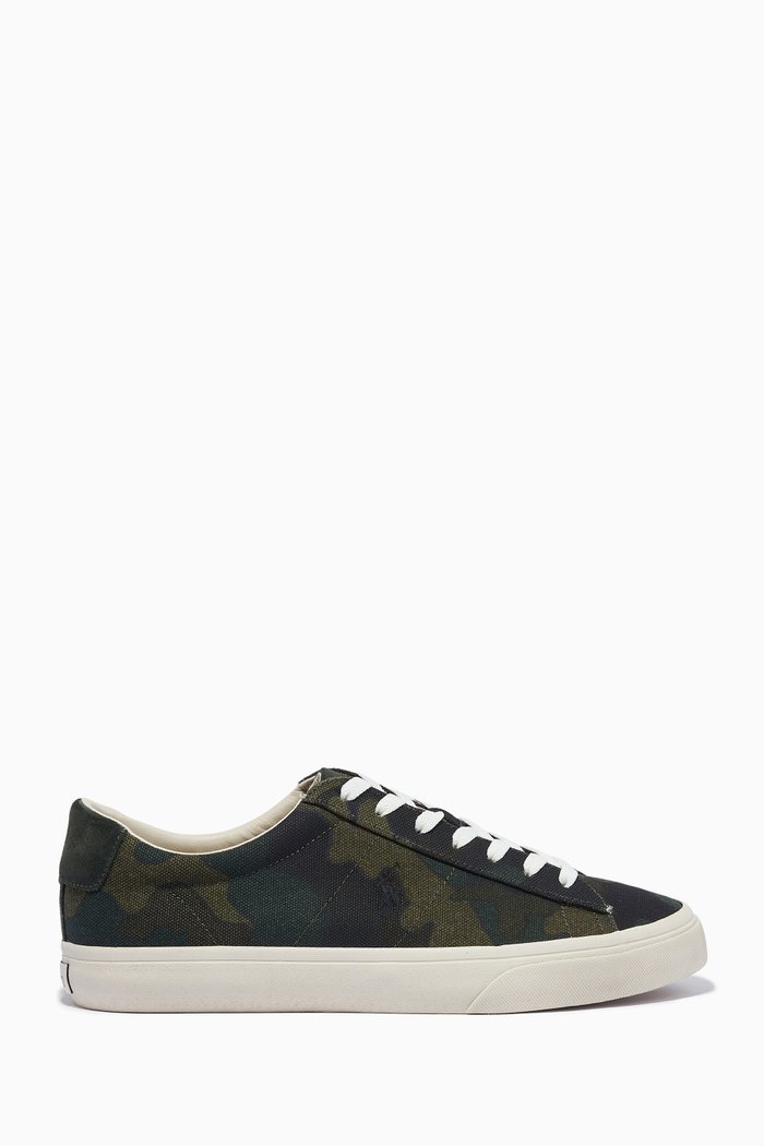

Low-Top Sneakers in Canvas, Green