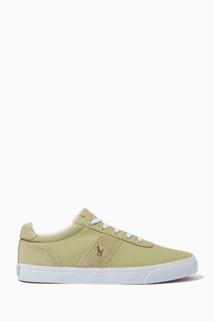 

Hanford Trainers in Canvas & Suede, Green