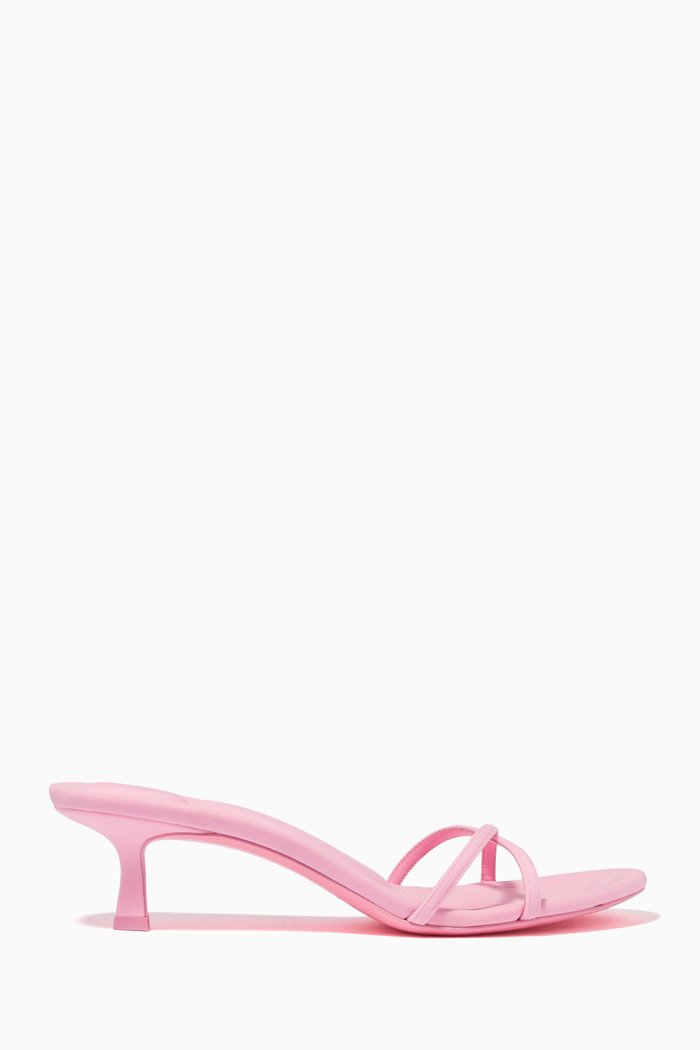 

Dahlia Mules in Leather, Pink