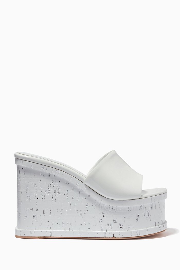 

Lacquer Doll 125 Wedges in Patent Leather, White