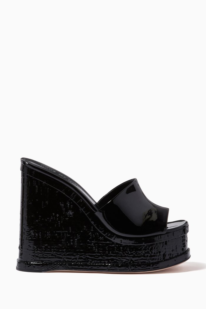 

Lacquer Doll 140 Wedges in Patent Leather, Black