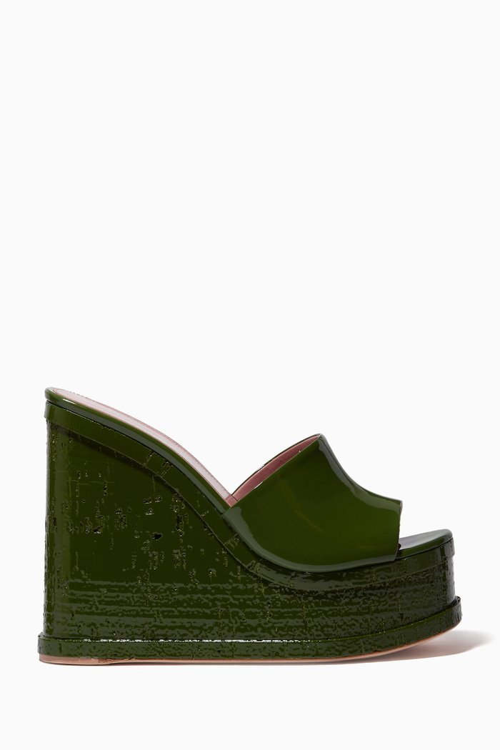 

Lacquer Doll 140 Wedges in Patent Leather, Green