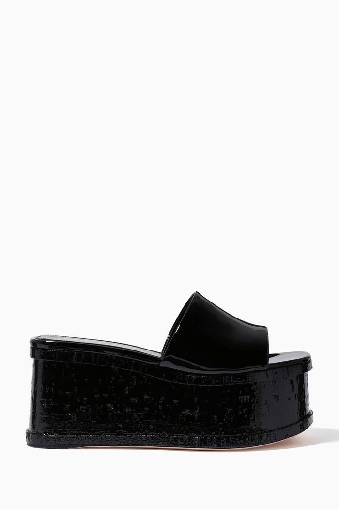 

Lacquer Doll 90 Flatforms in Patent Leather, Black