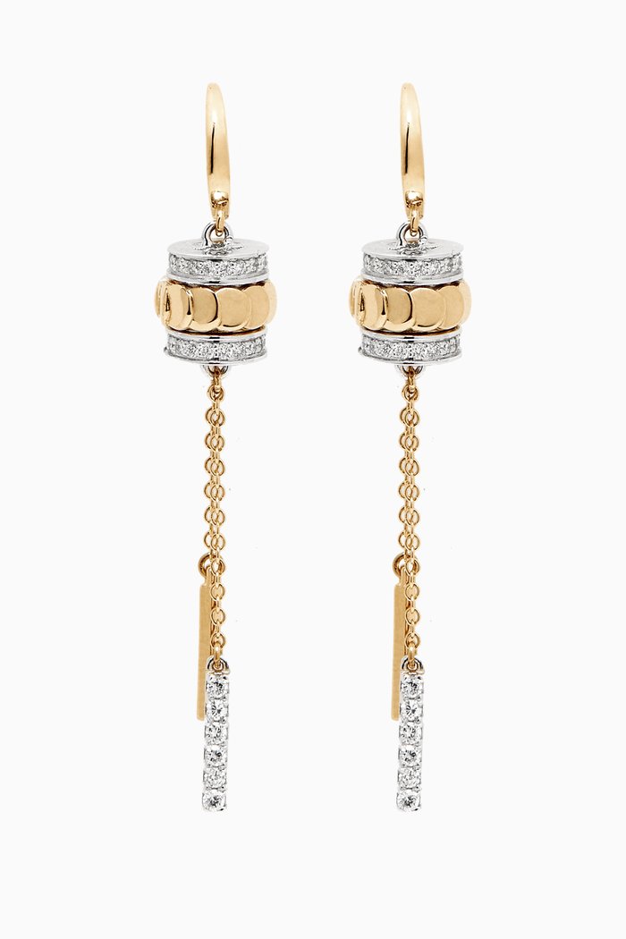 

Revolve Diamond Earrings in 18kt Yellow & White Gold, Multicolour