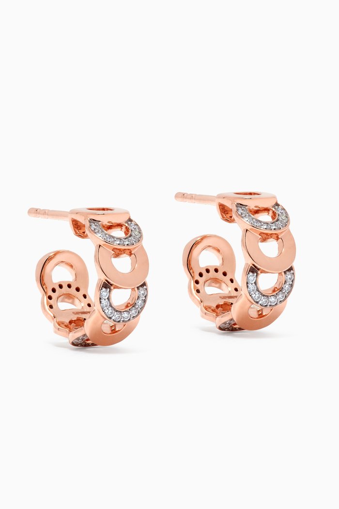 Revolve Diamond Earrings in 18kt Rose Gold