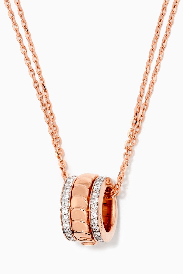 

Revolve Diamond Pendant Chain in 18kt Rose and White Gold, Rose gold