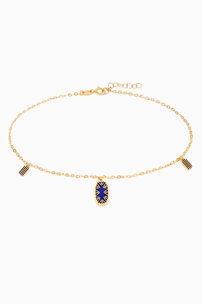

Amelia Espańa Mother of Pearl Anklet in 18kt Yellow Gold