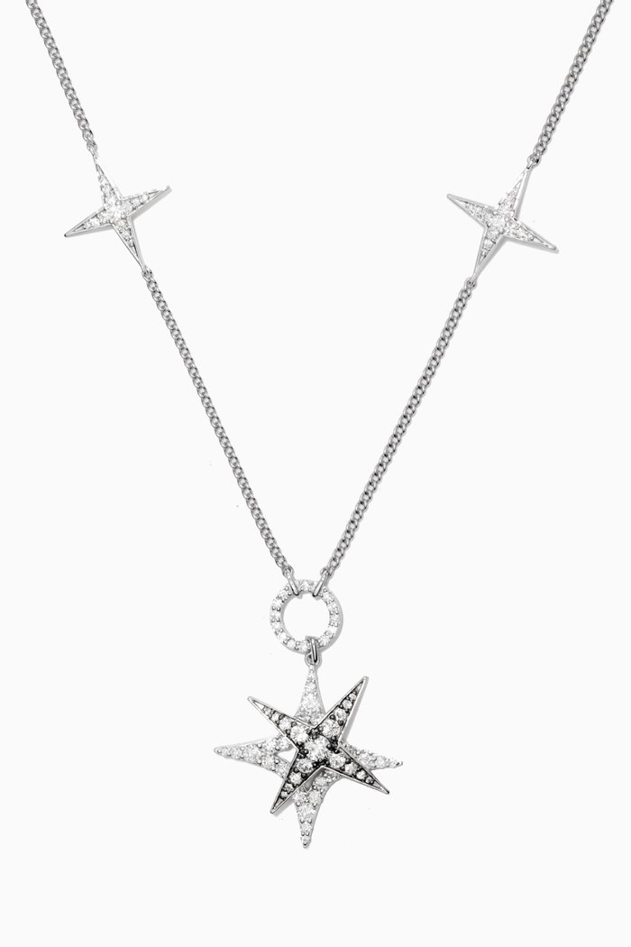 

Star Diamond Necklace in 18kt White Gold