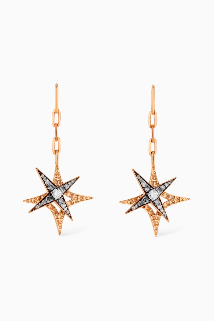 

Star Diamond Drop Earrings in 18kt Rose Gold