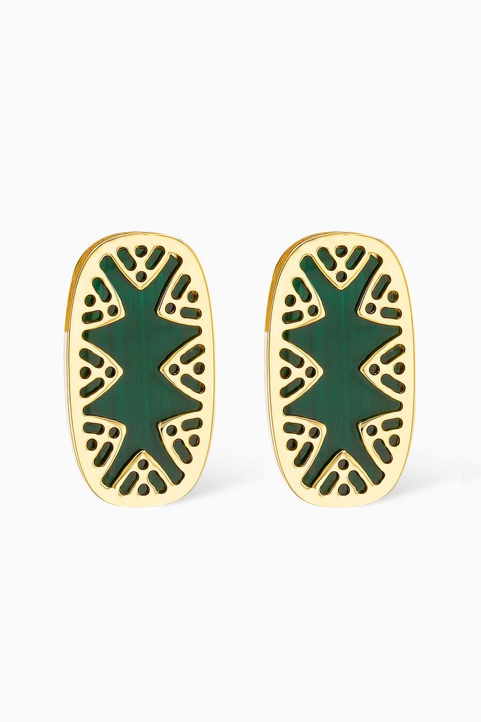 

Amelia Alhambra Palace Mother of Pearl Earrings in 18kt Yellow Gold