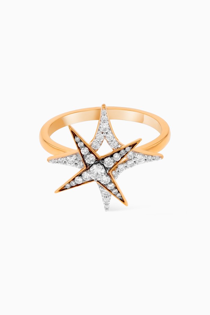 

Star Diamond Ring in 18kt Yellow Gold