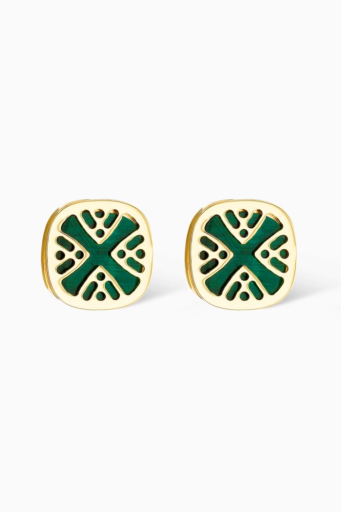 

Amelia Mother of Pearl Earrings in 18kt Yellow Gold