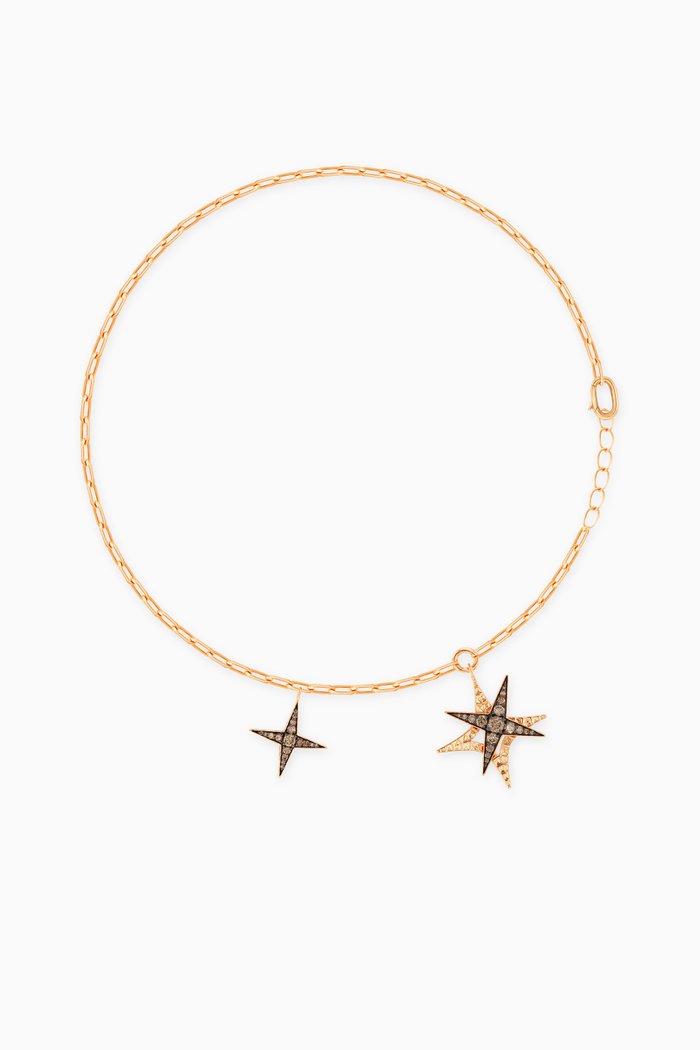 

Star Diamond Charm Bracelet in 18kt Rose Gold