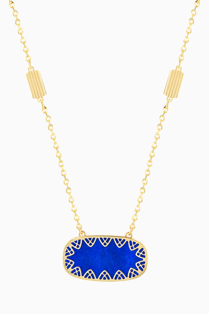 

Amelia Magical Dusk Mother of Pearl Necklace in 18kt Yellow Gold