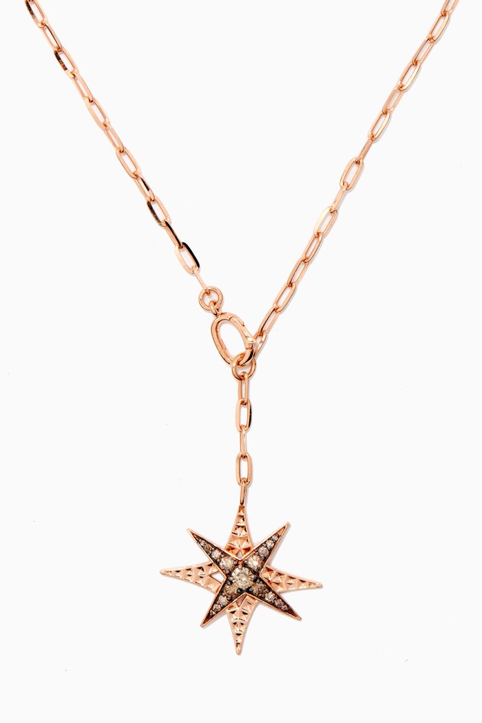 

Star Diamond Necklace in 18kt Rose Gold