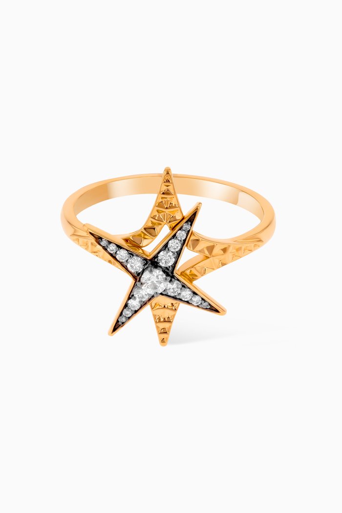 

Star Diamond Ring in 18kt Yellow Gold