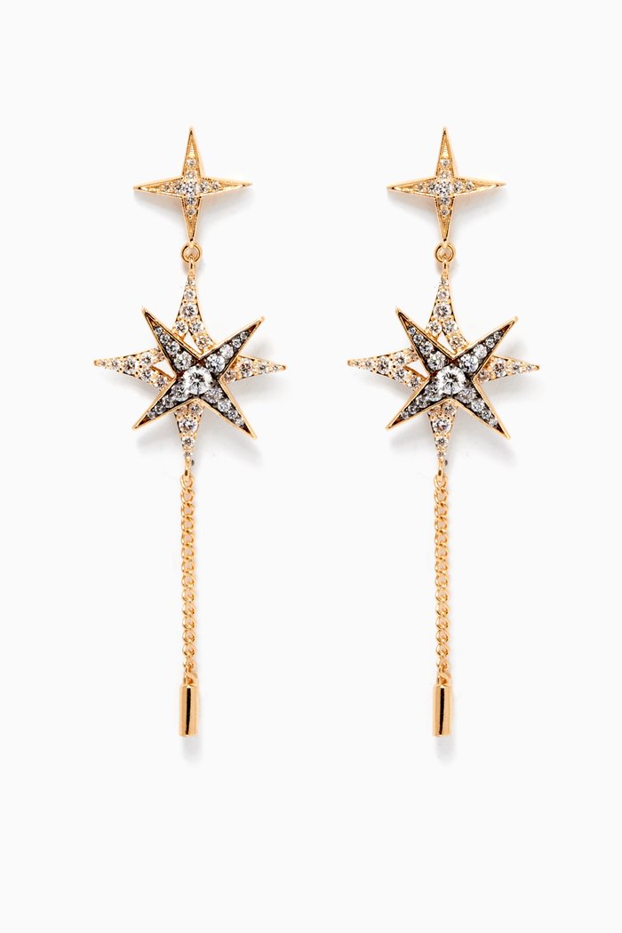 

Star Diamond Earrings in 18kt Yellow Gold