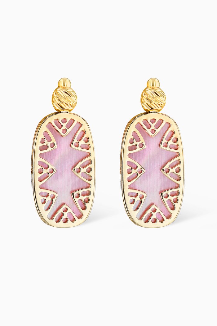 

Amelia Granada Mother of Pearl Double Sided Earrings in 18kt Yellow Gold