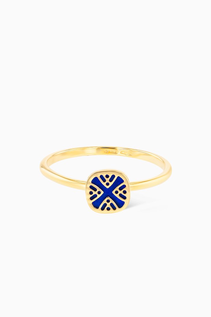 

Amelia Dusk Mother of Pearl Ring in 18kt Yellow Gold