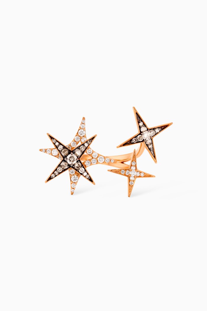 

Star Diamond Open Ring in 18kt Rose Gold