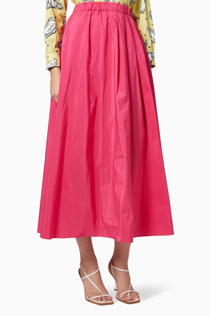 

Nirvana Maxi Skirt in Taffeta, Pink
