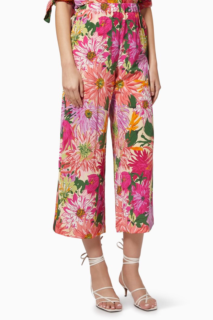 

Wide Leg Pants in Silk Crepe, Pink