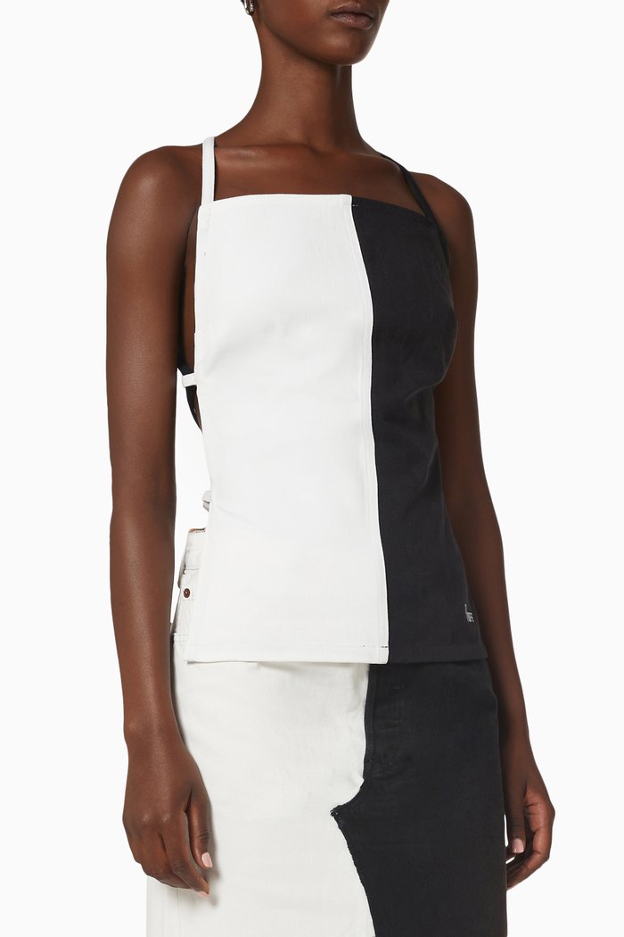 

Backless Denim Top, Multicolour