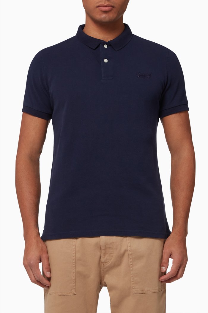 

Classic Polo Shirt in Cotton Piqué, Blue