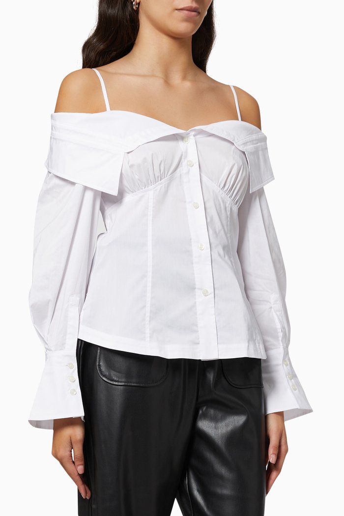 

Amani Shirt in Cotton Poplin, White