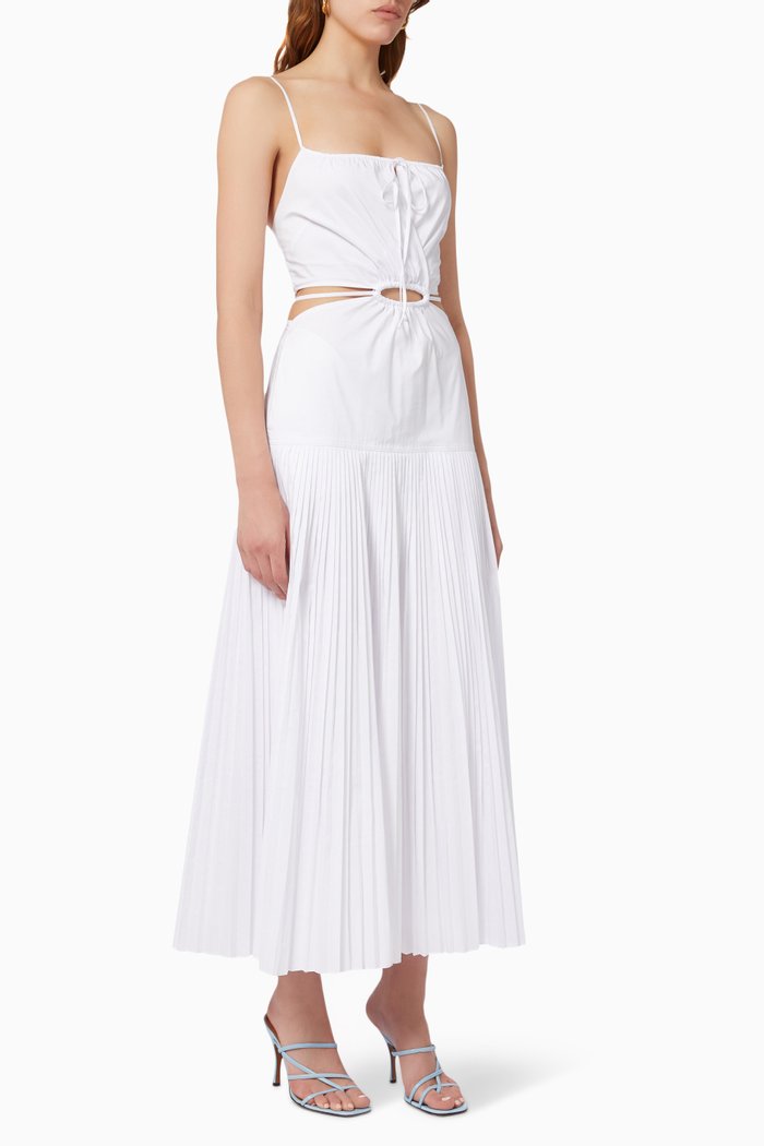 

Rem Maxi Dress in Cotton Poplin, White