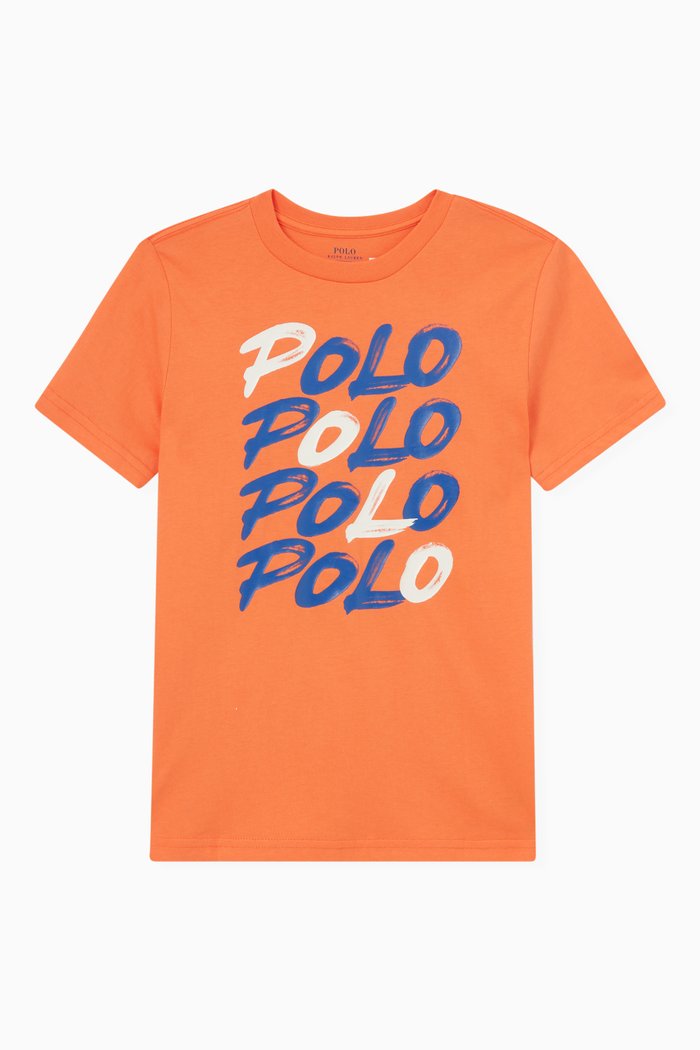 

Logo T-shirt in Cotton, Orange