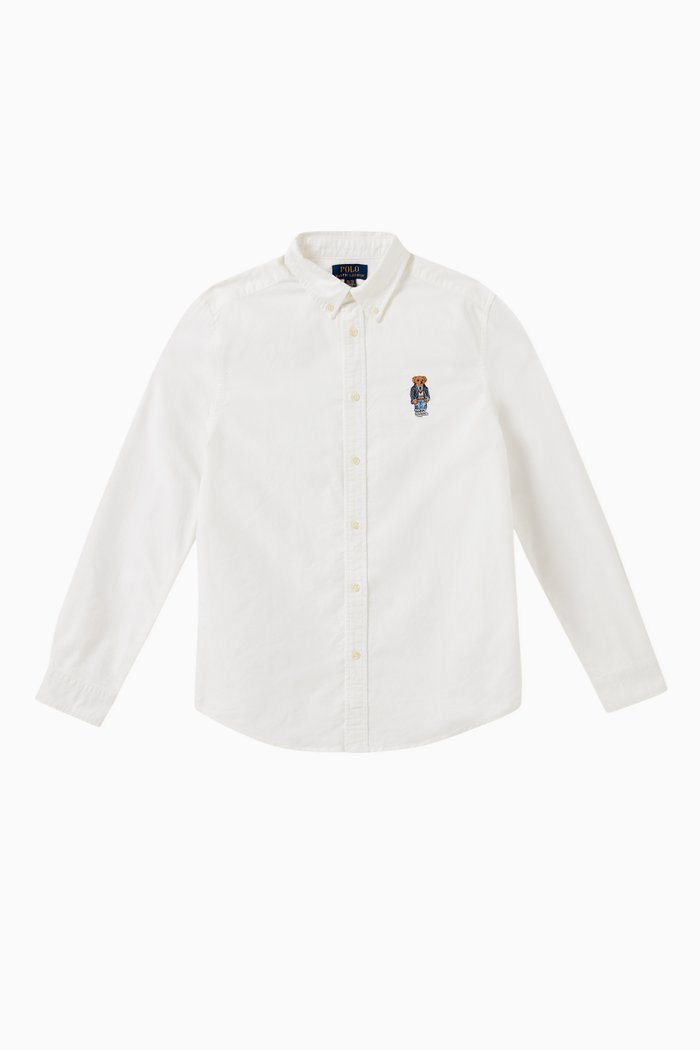 

Oxford Embroidered Shirt in Cotton, White