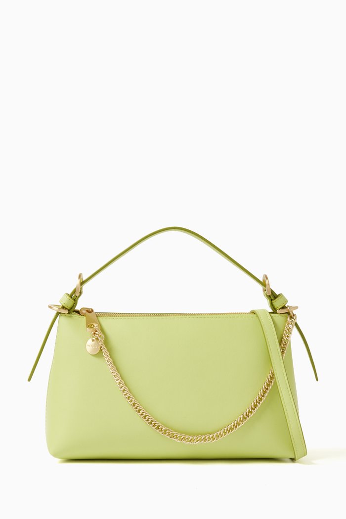 

Posen Zip Top Crossbody Bag in Leather, Green