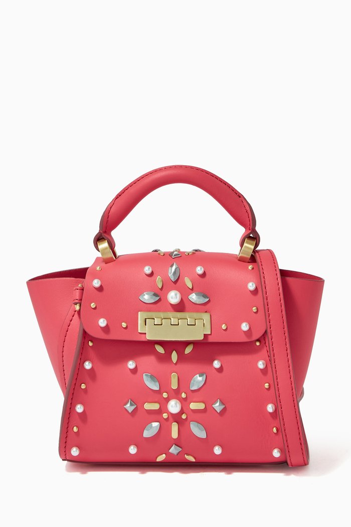 

Mini Eartha Top Handle Bag in Leather, Pink