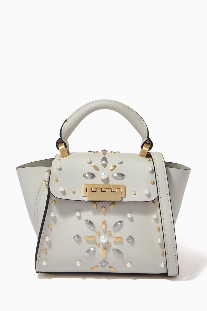 

Mini Eartha Top Handle Bag in Leather, White